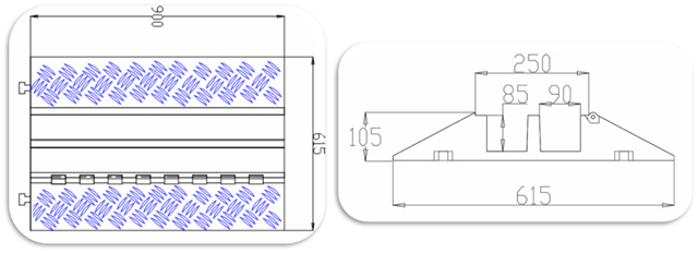 2-Channel Big Cable Protector Drawing